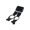 Black Rolled Leather Braces #BR-029