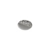 Silver Oval Half Engraved Sterling Silver Tie Tac #T-1901