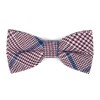 Burgundy Check Bow Tie #AB-BB1007/3
