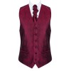 Ruby Wine Floral Waistcoat #AB-WWA1012/6 ##LS