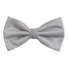Silver Shantung Wedding Bow Tie #BB1866/2