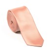 Peach Slim Satin Tie #C1885/6 ##LS