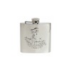 Silver Golfer Stainless Steel Hip Flask #HF-06