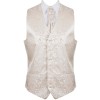 Cream Swirl Leaf Formal Waistcoat #AB-WWA1000/11