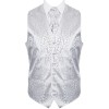 Silver Vintage Vine Formal Waistcoat #AB-WWA1004/5