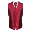 Burgundy Shantung Wedding Waistcoat #AB-WWB1005/7 ##LS
