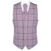 Burgundy Check Waistcoat #AB-WWA1007/3 
