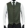 Green Flecked Tweed Waistcoat #W106/2