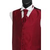 Wine Shantung Wedding Waistcoat #WW1864/4-Men's XL - 44'' to 46'' ##LS
