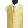 Straw Yellow Shantung Wedding Waistcoat #WW1865/6-Men's 4XL - 56'' to 58'' ##LS