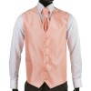 Peach Shantung Wedding Waistcoat #WW1867A/1