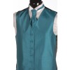 Teal Blue Shantung Wedding Waistcoat #WW1867/2
