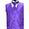 Violet Shantung Wedding Waistcoat #WW1867/6-Men's XL - 44'' to 46'' ##LS