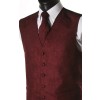 Wine Suede Effect Waistcoat #WW1869/1-Men's XXL - 48'' to 50'' ##LS