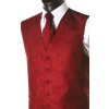 Red Suede Effect Waistcoat #WW1869/8-Men's XXXL - 52'' to 54'' ##LS