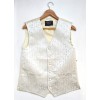 Light Grey Ivory Baby Leaf Waistcoat #WW1899/2-Men's M - 36'' to 38'' ##LS