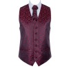Wine on Black Royal Swirl Waistcoat #AB-WWA1001/10 