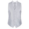 Silver Budding Paisley Waistcoat #AB-WWA1003/8 ##LS