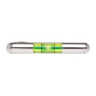 Green Spirit Level Rhodium Plated Tie Clip #100-9207