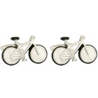 Silver Bicycle Rhodium Plated Cufflinks #90-1218