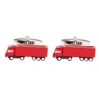 Red Lorry Rhodium Plated Cufflinks #90-1469##TO DELETE##