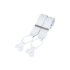 White Rolled Leather Braces #BR-030