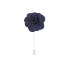 Navy Blue Flower Lapel Pin #L-02