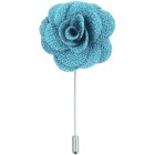 Teal Blue Flower Lapel Pin #L-08