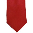 Red Satin Tie with Matching Pocket Square