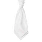White Self Tie Shantung Cravat #WCS1864/2 ##LAST STOCK