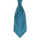 Teal Blue Self Tie Shantung Cravat #WCS1867/2
