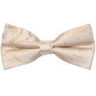 Cream Swirl Leaf Wedding Bow Tie #AB-BB1000/11 