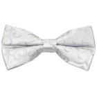 Silver Royal Swirl Wedding Bow Tie #AB-BB1001/5 