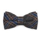 Grey Overcheck Wool Bow Tie #AB-BB1020/2
