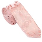 Peach Swirl Leaf Slim Wedding Tie #AB-C1000/7 