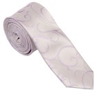 Lilac Modern Scroll Slim Wedding Tie #AB-C1002/1 