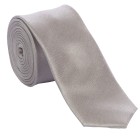 Silver Skinny Shantung Wedding Tie #C1866/2 ##LAST STOCK