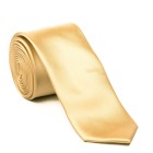 Caramel Satin Tie with Matching Pocket Square