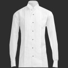 White Marcella Dress Shirt, 7 Pleat, Standard Collar, 16'' Collar #Paris/1 #LAST STOCK