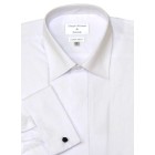 White Standard Collar Dress Shirt, Plain Front, Double Cuff 20'' Collar #ROME1/1-20'' #LAST STOCK