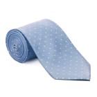 Baby Blue with White Polka Dot Silk Tie #S5034/1 ---DISCONTINUED, LAST STOCK!--- #LAST STOCK