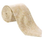 Beige Floral and Paisley Silk Tie #S5056/5 ---DISCONTINUED, LAST STOCK!--- #LAST STOCK