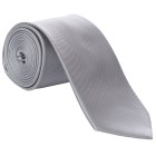 Grey Fine Twill Tie with Matching Pocket Square