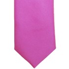Lipstick Pink Satin Tie with Matching Pocket Square