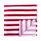 Red and White Stripe Football Pocket Square #AB-TPH1019/4