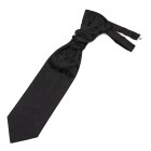 Black on Black Swirl Leaf Wedding Cravat #AB-WCR1000/3