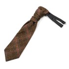 Brown Overcheck Wool Cravat #AB-WCR1020/1