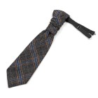 Grey Overcheck Wool Cravat #AB-WCR1020/2