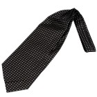 Black with White Polka Dot Silk Day Cravat #WCR5032/1 #LAST STOCK