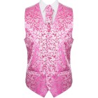 Hot Pink Swirl Leaf Wedding Waistcoat #AB-WWA1000/5